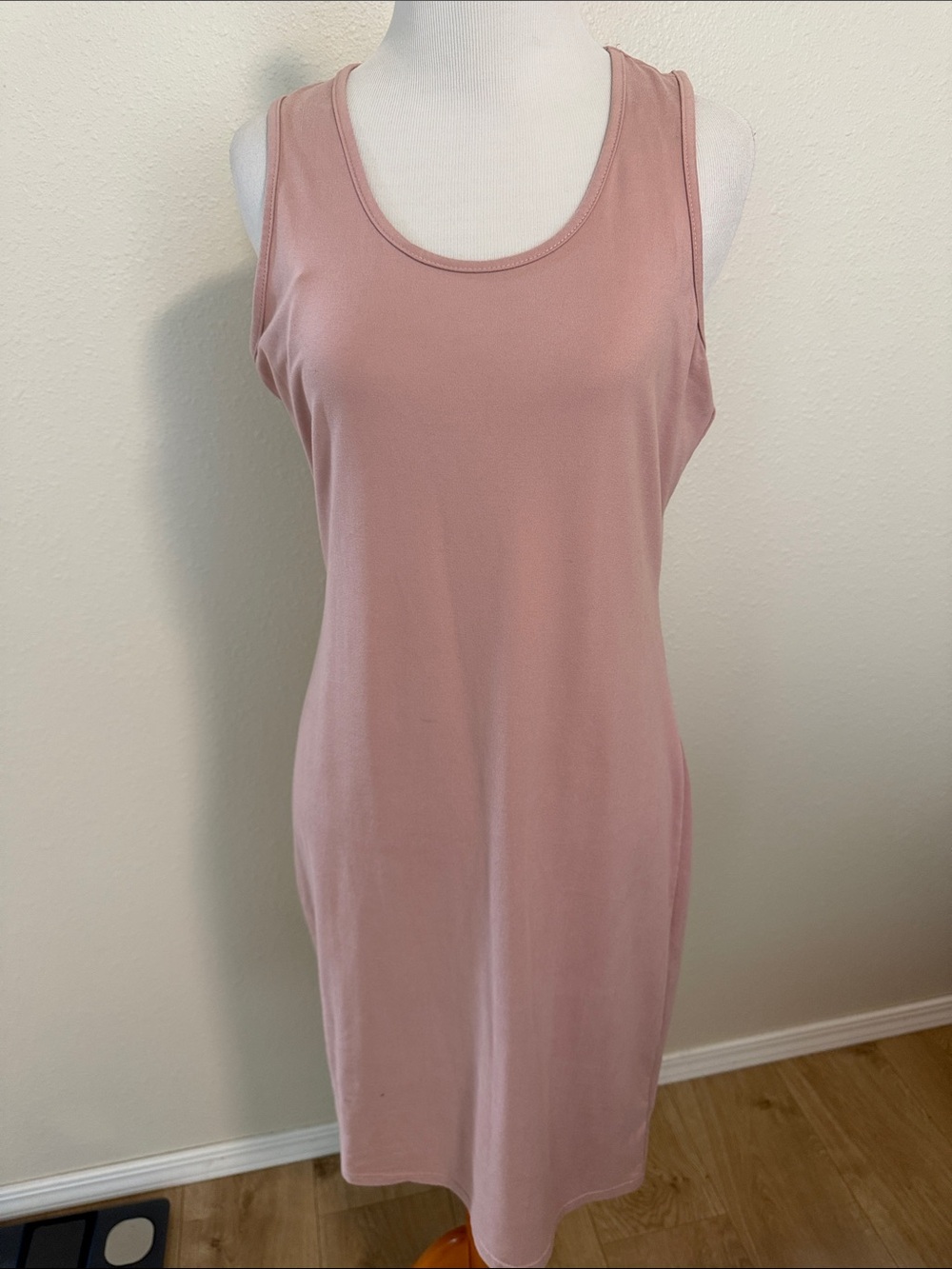 Say What? Sleeveless Midi Tank Dress in Dusty Rose